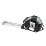 Meter 3 m in ABS. Silberne Schachtel. Mit Handschlaufe und Metallclip in glänzendem Silber.-Schwarz-8719941009615-2