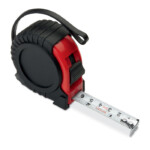 Meter 5 m in ABS. Grauer Kasten. Mit Handschlaufe und silberglänzendem Metallclip.-Schwarz-8719941009622