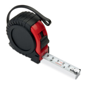 Meter 5 m in ABS. Grauer Kasten. Mit Handschlaufe und silberglänzendem Metallclip.-Schwarz-8719941009622