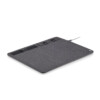 Multifunktionales zweifarbiges Mauspad aus 300D RPET-Polyester mit 10-W-Schnellladefunktion und Telefonhalterung. Ausgang: DC 9 V/1