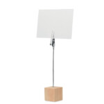 Foto-/Memoclip mit Halterung aus Kiefernholz. Holz ist ein Naturprodukt