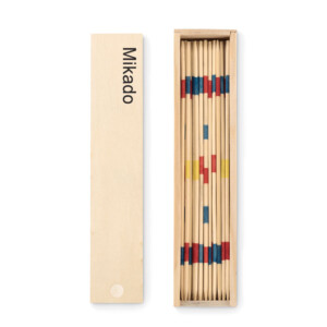 Mikado-Spiel aus Holz. Präsentiert in einer Holzkiste.-Holz-8719941031630