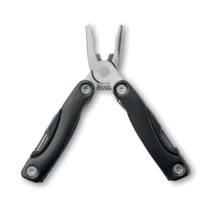 Klappbares Edelstahl-Multitool mit Edelstahlzange. 9 Funktionen. Inklusive Tasche aus 600D Polyester.-Schwarz-8719941031067-1