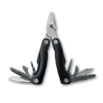 Klappbares Edelstahl-Multitool mit Edelstahlzange. 9 Funktionen. Inklusive Tasche aus 600D Polyester.-Schwarz-8719941031067-2