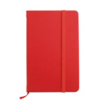 96 Seiten (70 Gramm) luxuriöser Notizblock aus weichem PU A6 mit elastischem Verschluss.-Rot-8719941012806