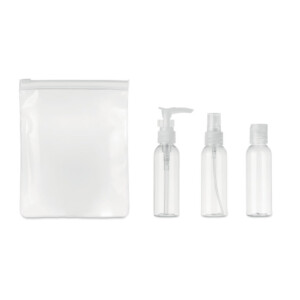 präsentiert in einer schützenden PEVA-Stofftasche. Fassungsvermögen von 60 ml pro Flasche.-Transparent-8719941047563