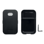 Lunchbox aus PP mit integriertem Telefonhalter. Fassungsvermögen: 1 Liter.-Schwarz-8719941052352-2