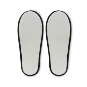 Ein Paar Hotelpantoffeln aus Polyester in einem Beutel aus Vliesstoff. EUR-Größe 44 - 45.-Schwarz-8719941044876-3