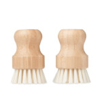 Set mit 2 Bambusbürsten zum Reinigen von Gemüse und Pilzen-Holz-8719941055148-3