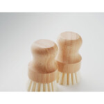 Set mit 2 Bambusbürsten zum Reinigen von Gemüse und Pilzen-Holz-8719941055148-6