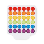 Pop-it-Spielzeug in farbigem Silikon und ABS-Hülle mit knallenden Blasen.-Weiß-8719941056428-1