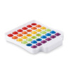 Pop-it-Spielzeug in farbigem Silikon und ABS-Hülle mit knallenden Blasen.-Weiß-8719941056428