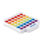 Pop-it-Spielzeug in farbigem Silikon und ABS-Hülle mit knallenden Blasen.-Weiß-8719941056428-5
