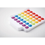Pop-it-Spielzeug in farbigem Silikon und ABS-Hülle mit knallenden Blasen.-Weiß-8719941056428-6