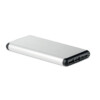 Powerbank 10000 mAh im Aluminiumgehäuse mit Saugnapf. 2-A-Wireless-Ausgang für schnelles Aufladen und Power-Delivery-Buchse (PD) zum Aufladen der neuesten Laptops.-Silber matt-8719941045996