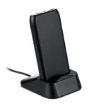 Schnelles kabelloses Ladegerät und 10.000 mAh Powerbank aus ABS. Dockingstation zum Aufladen der Powerbank