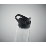 RPET-Flasche und PP-Verschluss mit Strohhalm. Fassungsvermögen: 650 ml. Nicht geeignet für kohlensäurehaltige Getränke.-Schwarz-8719941055520-6
