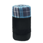 RPET-Fleecedecke mit quadratischem Muster und RPET-Polyester-Reisetasche. Vlies 180 g / m².-Blau-8719941049376