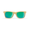 Klassische Sonnenbrille mit Rahmen aus PC und Holzeffekt