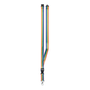 Rainbow RPET Lanyard mit Metallhaken