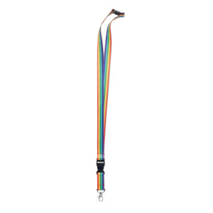 Rainbow RPET Lanyard mit Metallhaken