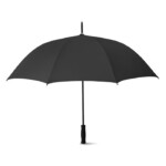 Regenschirm aus Pongé mit EVA-Griff. Schwarze Attribute. Automatische Öffnung. Durchmesser: 116cm. Lang. Mast: 69 cm-Schwarz-8719941022737