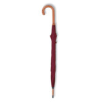 Regenschirm aus PE 190 T mit Holzstock und -griff. Manuelle Öffnung. Durchmesser 100 cm. Lang. Mast 60cm-Bordeaux-8719941016217-2