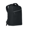Rucksack aus 600D RPET mit gepolstertem Schultergurt und Rücken. Enthält ein internes gepolstertes 13-Zoll-Laptopfach. Rückenreißverschluss für zusätzliche Sicherheit.-Schwarz-8719941051010