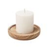 Runder Pappel-Kerzenhalter mit Vanille-Duftkerze.-Holz-8719941053830