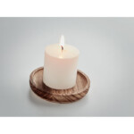 Runder Pappel-Kerzenhalter mit Vanille-Duftkerze.-Holz-8719941053830-6