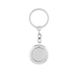 Schlüsselanhänger aus Metall mit magnetischem Token.-glänzendes Silber-8719941033504-1