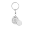 Schlüsselanhänger aus Metall mit magnetischem Token.-glänzendes Silber-8719941033504