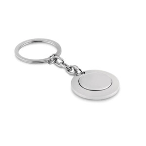 Schlüsselanhänger aus Metall mit magnetischem Token.-glänzendes Silber-8719941033504-2