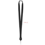 Polyester-Lanyard mit erweiterbarem Ausweishalter und Sicherheitsverschluss.-Schwarz-8719941044753