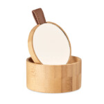 Kleine Schmuckschatulle aus Bambus mit abnehmbarem Spiegel.-Holz-8719941054103