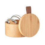 Kleine Schmuckschatulle aus Bambus mit abnehmbarem Spiegel.-Holz-8719941054103-3