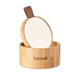Kleine Schmuckschatulle aus Bambus mit abnehmbarem Spiegel.-Holz-8719941054103-5