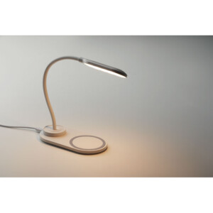 ABS-Schreibtischlampe mit 10 LED-Lampen und kabellosem 10-W-Ladegerät. Berührungssensitiver Bildschirm. Ausgang: DC 9 V/1