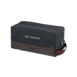 Kosmetiktasche mit Reißverschluss aus hochwertigem 450 g/m² gewaschenem Canvas. Die Auskleidung ist RPET 210D. Seitengriff und Boden aus recyceltem PU.-Schwarz-8719941053816-5