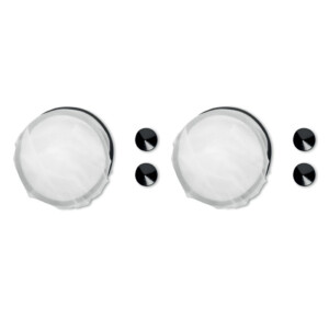 Set aus zwei Auto-Sonnenblenden aus Polyester. Inklusive zwei Befestigungssaugnäpfe.-Schwarz-8719941024106-1