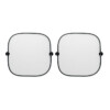 Set aus zwei Auto-Sonnenblenden aus Polyester. Inklusive zwei Befestigungssaugnäpfe.-Schwarz-8719941024106