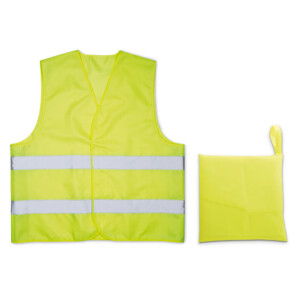 Klasse 2 Sicherheitsweste aus 100 % gewebtem Polyester mit gut sichtbarer reflektierender Oberfläche.-Gelb-8719941019973