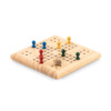 Ludo-Spiel aus Holz. Präsentiert in einem Baumwollbeutel.-Holz-8719941047976