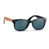 Klassische und elegante Sonnenbrille mit UV400-Schutz und externer Bügelbeschichtung aus Kork.-Schwarz-8719941052802