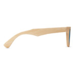 Vollständige Bambus-Sonnenbrille mit farbig verspiegelten Gläsern in einem Bambusetui. UV400-Schutz.-Holz-8719941056367-1