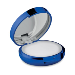 Lippenbalsam in einem Metalletui mit Spiegel im Deckel. SPF10.-Blau-8719941000902