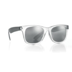 Klassische und elegante Sonnenbrille mit verspiegelten Gläsern mit UV400-Schutz. Gläser und Rahmen in passenden Farben.-Schwarz-8719941023574-1