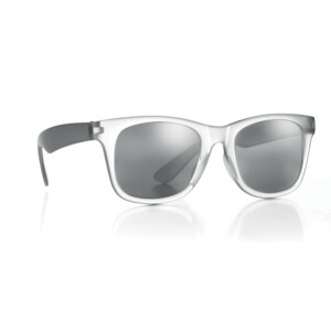 Klassische und elegante Sonnenbrille mit verspiegelten Gläsern mit UV400-Schutz. Gläser und Rahmen in passenden Farben.-Schwarz-8719941023574-1