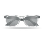 Klassische und elegante Sonnenbrille mit verspiegelten Gläsern mit UV400-Schutz. Gläser und Rahmen in passenden Farben.-Schwarz-8719941023574