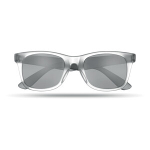 Klassische und elegante Sonnenbrille mit verspiegelten Gläsern mit UV400-Schutz. Gläser und Rahmen in passenden Farben.-Schwarz-8719941023574